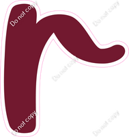 CU 23.5" Individuals - Flat Burgundy r