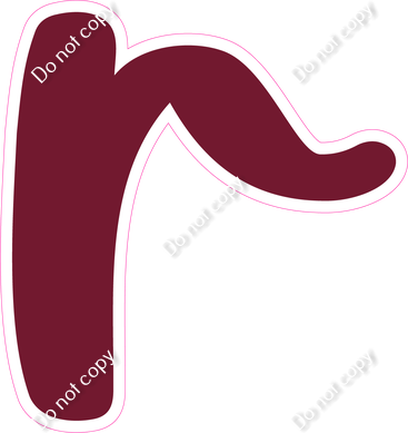 CU 23.5" Individuals - Flat Burgundy r