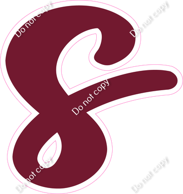 CU 23.5" Individuals - Flat Burgundy s