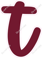 CU 23.5" Individuals - Flat Burgundy t