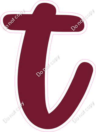 CU 23.5" Individuals - Flat Burgundy t