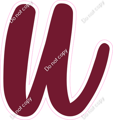 CU 23.5" Individuals - Flat Burgundy u