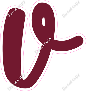 CU 23.5" Individuals - Flat Burgundy v