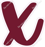 CU 23.5" Individuals - Flat Burgundy x