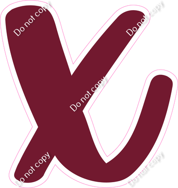 CU 23.5" Individuals - Flat Burgundy x