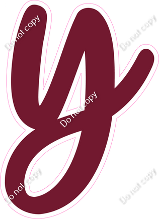 CU 23.5" Individuals - Flat Burgundy y