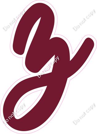 CU 23.5" Individuals - Flat Burgundy z