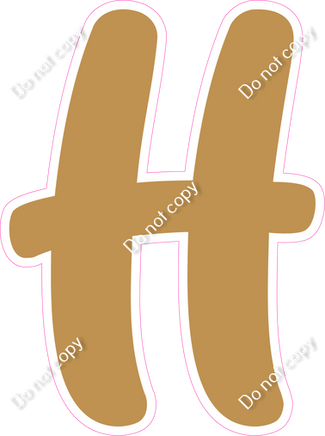 CU 23.5" Individuals - Flat Gold H