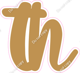 CU 23.5" Individuals - Flat Gold TH