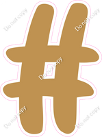 CU 23.5" Individuals - Flat Gold #