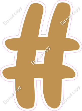 CU 23.5" Individuals - Flat Gold #