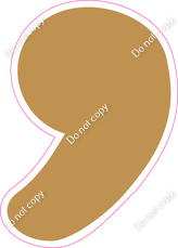 CU 23.5" Individuals - Flat Gold Apostrophe