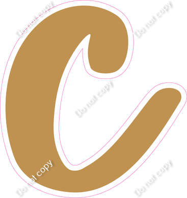 CU 23.5" Individuals - Flat Gold c