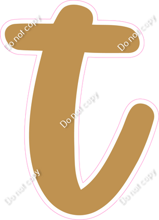 CU 23.5" Individuals - Flat Gold t