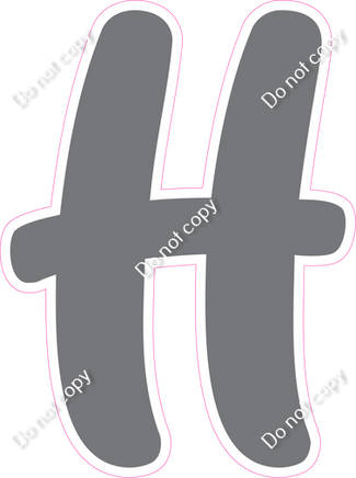 CU 23.5" Individuals - Flat Grey H