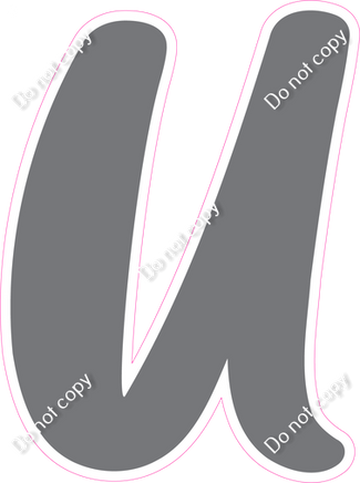 CU 23.5" Individuals - Flat Grey U