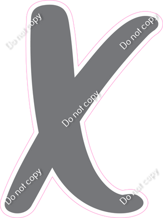 CU 23.5" Individuals - Flat Grey X