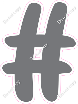 CU 23.5" Individuals - Flat Grey #