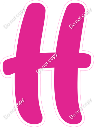 CU 23.5" Individuals - Flat Hot Pink H