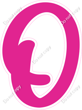 CU 23.5" Individuals - Flat Hot Pink O