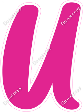 CU 23.5" Individuals - Flat Hot Pink U