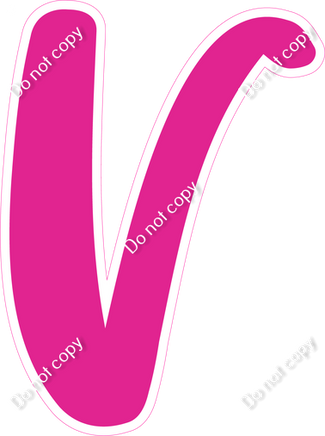 CU 23.5" Individuals - Flat Hot Pink V