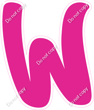 CU 23.5" Individuals - Flat Hot Pink W