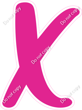 CU 23.5" Individuals - Flat Hot Pink X