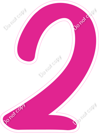 CU 23.5" Individuals - Flat Hot Pink 2