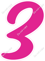 CU 23.5" Individuals - Flat Hot Pink 3