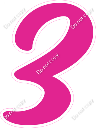 CU 23.5" Individuals - Flat Hot Pink 3