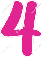 CU 23.5" Individuals - Flat Hot Pink 4