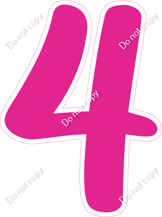 CU 23.5" Individuals - Flat Hot Pink 4