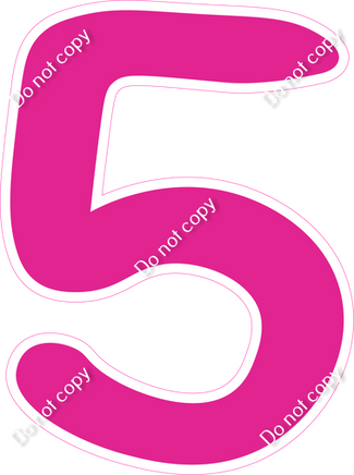 CU 23.5" Individuals - Flat Hot Pink 5