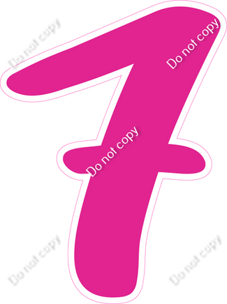 CU 23.5" Individuals - Flat Hot Pink 7