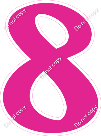 CU 23.5" Individuals - Flat Hot Pink 8