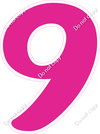 CU 23.5" Individuals - Flat Hot Pink 9