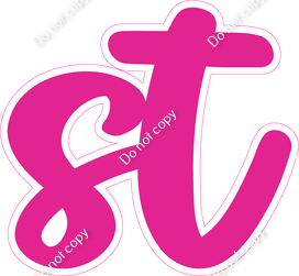 CU 23.5" Individuals - Flat Hot Pink ST