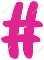 CU 23.5" Individuals - Flat Hot Pink #