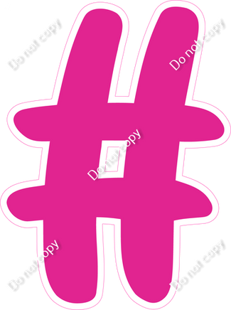 CU 23.5" Individuals - Flat Hot Pink #