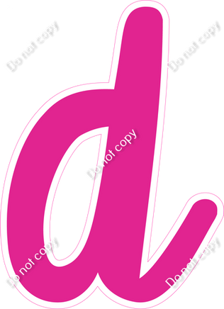 CU 23.5" Individuals - Flat Hot Pink d