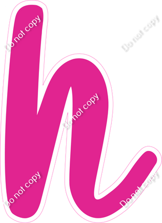 CU 23.5" Individuals - Flat Hot Pink h