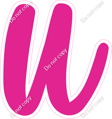 CU 23.5" Individuals - Flat Hot Pink u