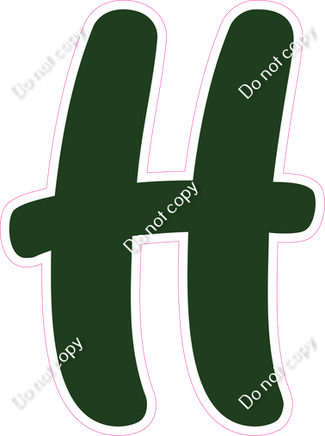 CU 23.5" Individuals - Flat Hunter Green H