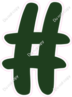 CU 23.5" Individuals - Flat Hunter Green #