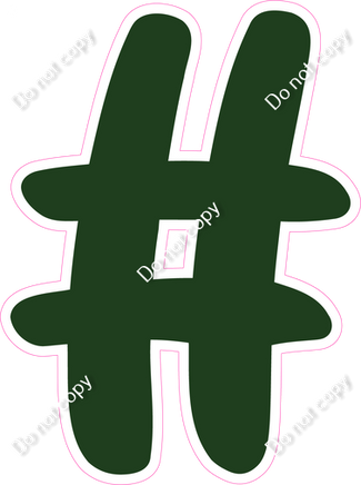 CU 23.5" Individuals - Flat Hunter Green #