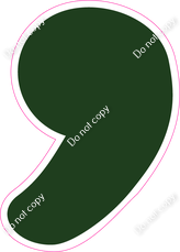 CU 23.5" Individuals - Flat Hunter Green Apostrophe