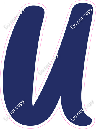 CU 23.5" Individuals - Flat Navy Blue U
