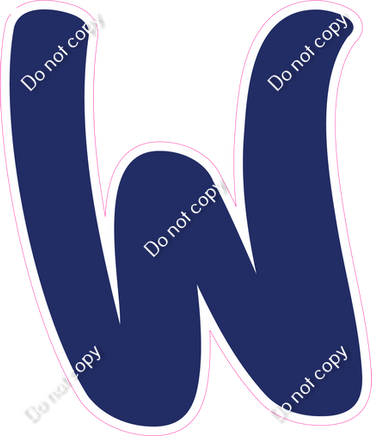 CU 23.5" Individuals - Flat Navy Blue W