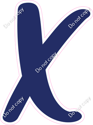 CU 23.5" Individuals - Flat Navy Blue X